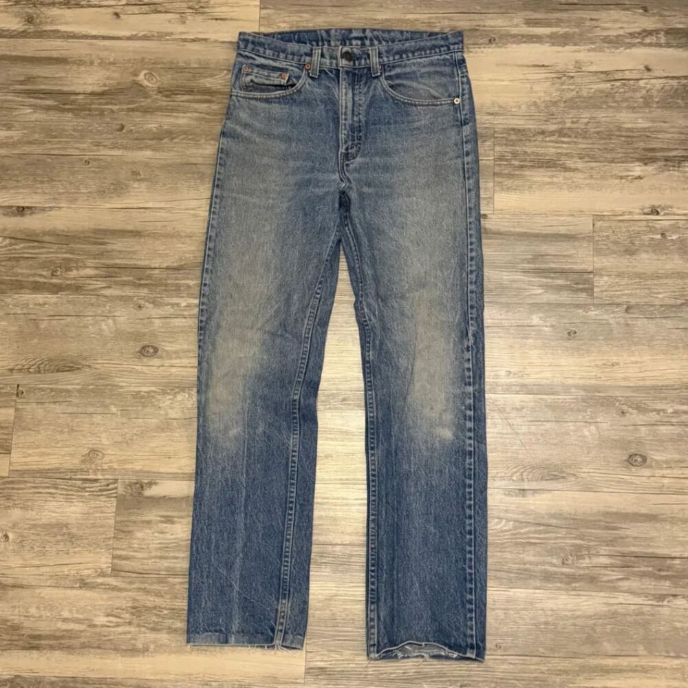 Vintage 1990s Levi's RedTab 505 USA Made Straight Fit Denim Jeans Size 30x31